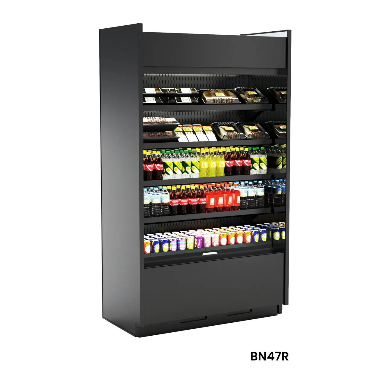 Structural Concepts BN57R 59" Self-Serve Open Air Refrigerated Display Case, 4 Shelves