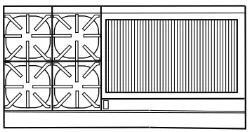 Imperial IR-4-RB36 60" Gas Restaurant Range w/ (4) Open Burners, (1) 36" Radiant Broiler, (2) Standard Ovens, 288.000 BTU