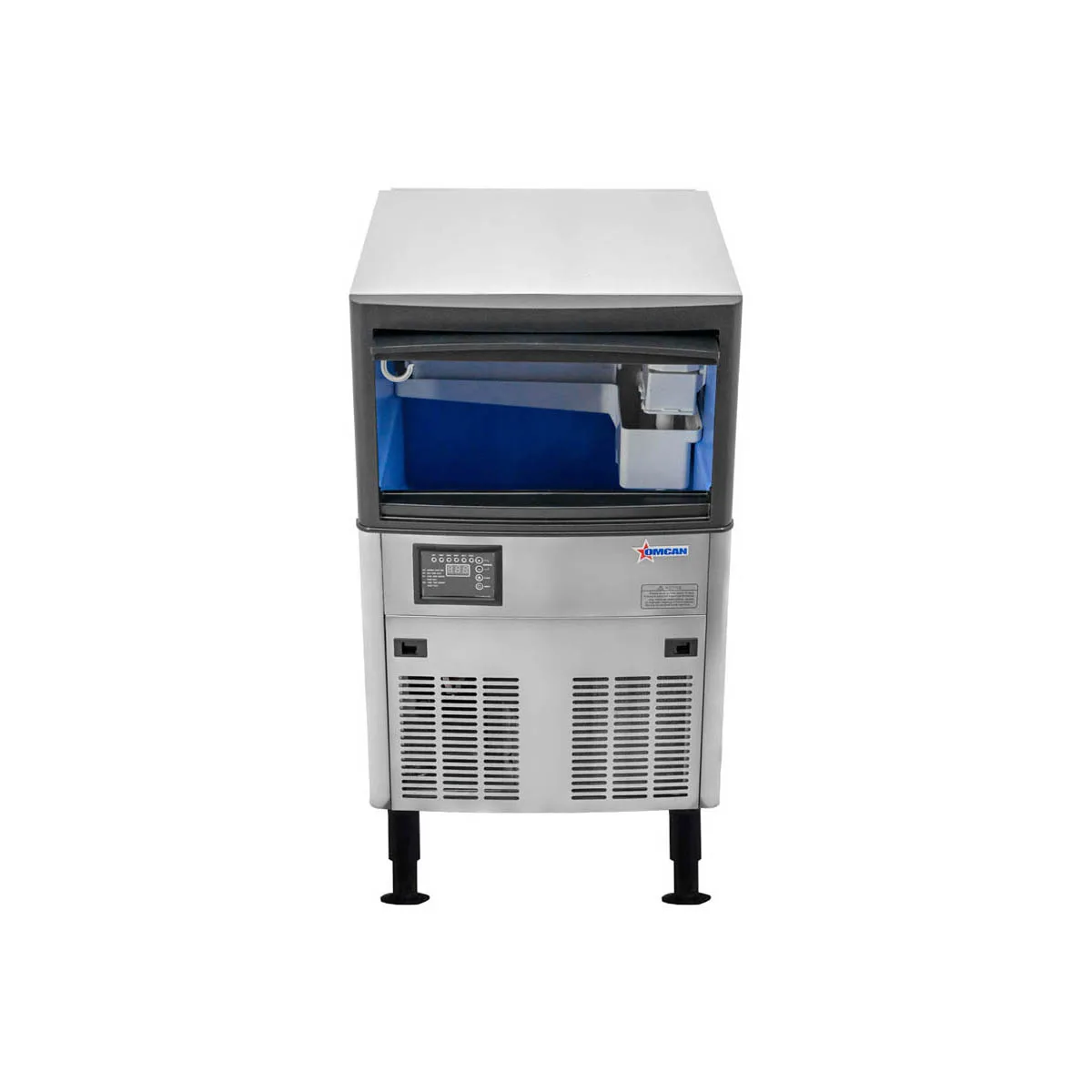 Omcan USA 47483 23" Air Cooled Full Cube 120 lb Undercounter Ice Machine with 40 lb Bin