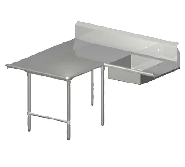 John Boos SDT6-L7084SBK-L Soiled "L" Shaped Dishtable w/ Left Table, Landing Design, 10" Backsplash