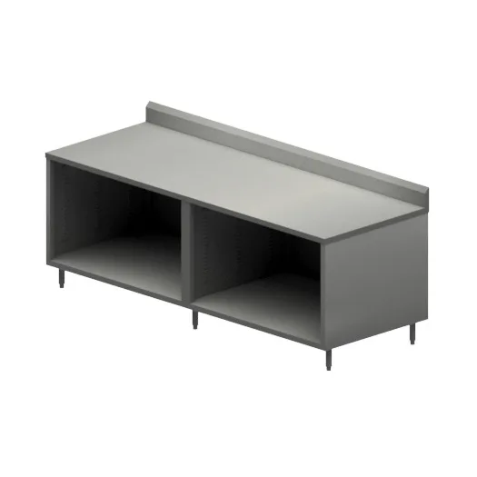 BK Resources CSTR5-3696 Cabinet Base Open Front Work Table, 96"W x 36"D - Square / Flat Edge