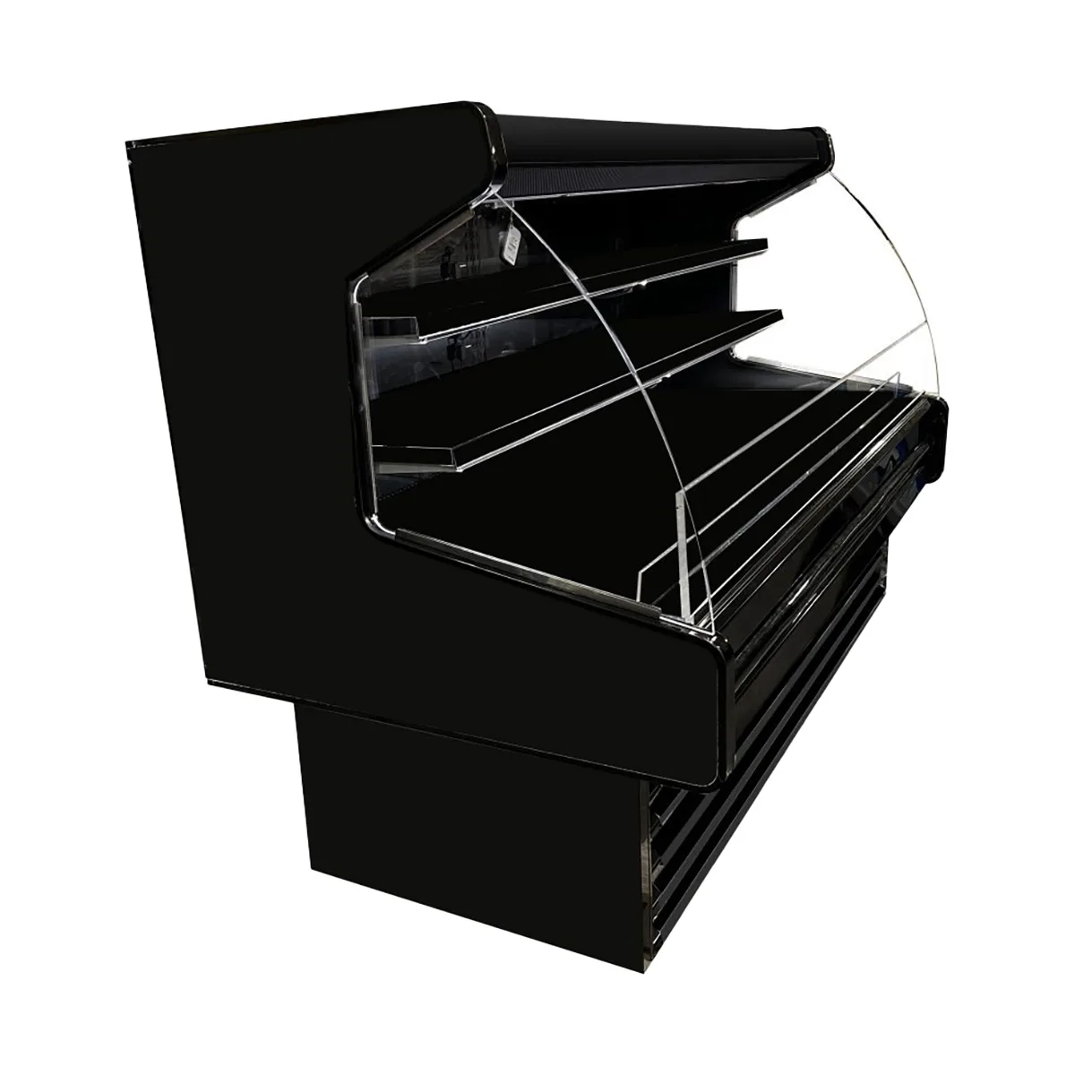 Howard-McCray R-OD40E-6L-B-C-LED 75" Dairy Curved End Open Merchandiser in Black, Remote