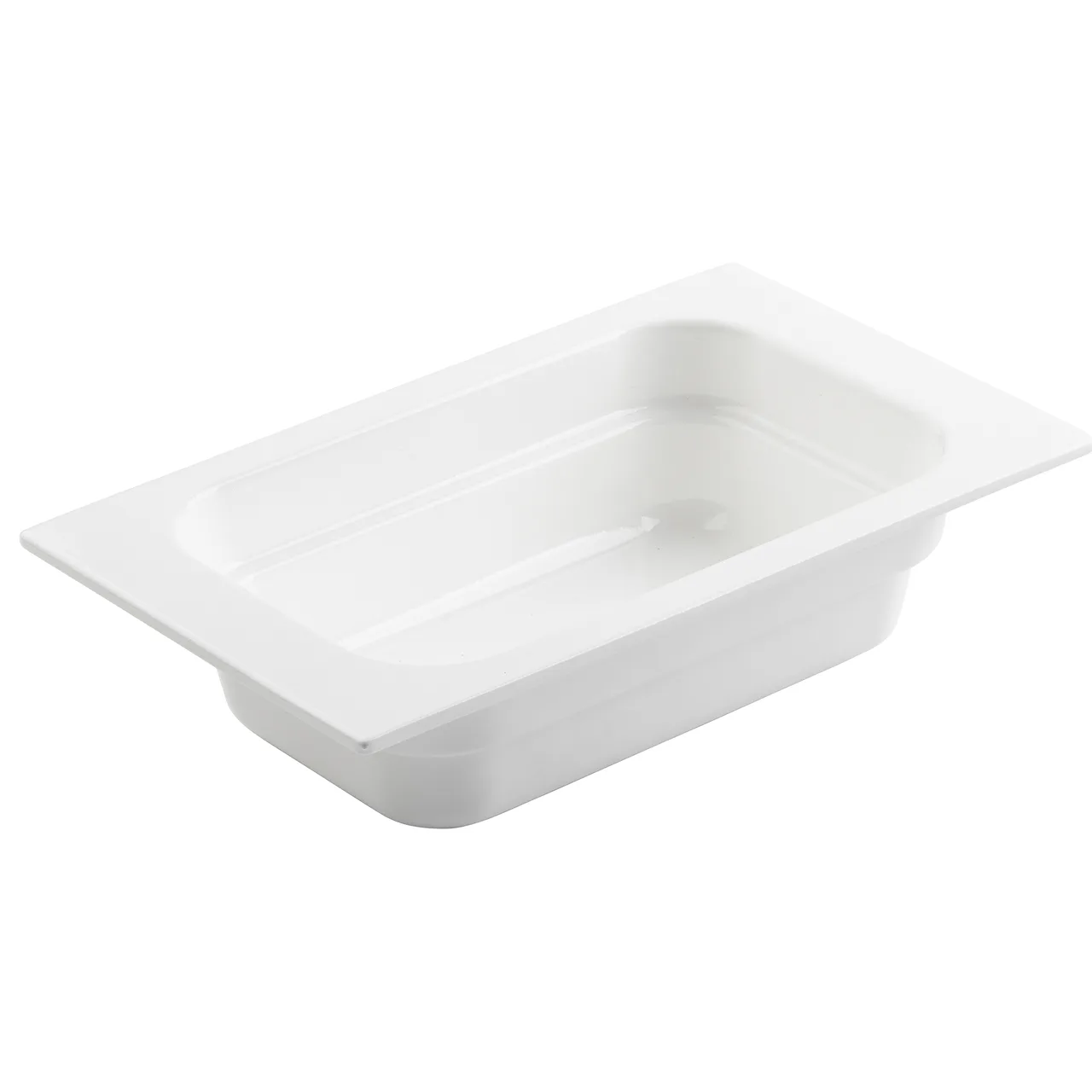 TableCraft CW352BK 1-1/4 Qt Aluminum Food Pan, 10-1/2" x 6-3/8", 2-1/2" Deep, Duracoat Black, NSF