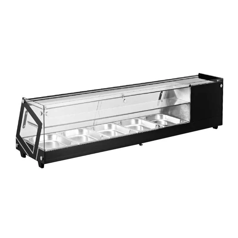 Omcan USA 44393 51" Countertop Refrigerated Sushi Display Case, Black