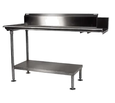 Winholt CDT-16-S-48L 48" Clean Straight Dishtable w/ Right Table, 9" Backsplash, Steel Legs