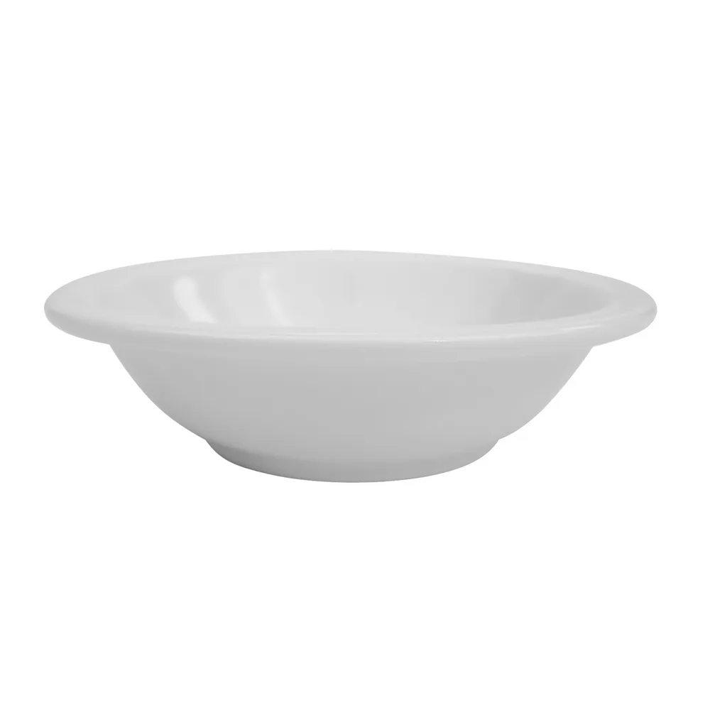 CACChina NCN-11 Clinton Fruit Dish, 5 Oz., 4-3/4" Dia. x 1" H, Narrow Rim, White Porcelain, 1 Dozen