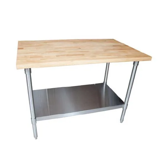 BK Resources MFTG-4836 Work Table with Galvanized Undershelf