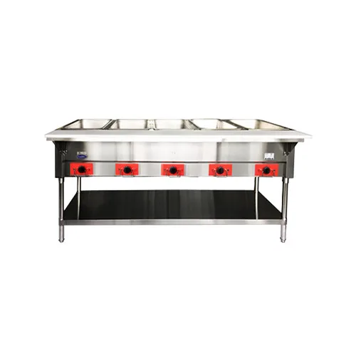 Atosa USA CSTEB-5C 72" CookRite Steam Table, Dry or Wet Heat, 5 Pan Capacity, 3.75 kW