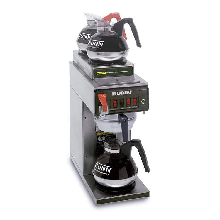BUNN 12950.0410 Automatic Fill Coffee Brewer for Decanters With Hot Water Faucet, S.Steel / Single