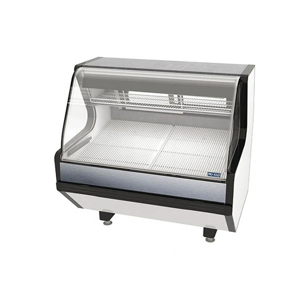 Pro-Kold MCRU 52 W 51" Double Duty Curved Refrigerated Meat Display Case, Remote