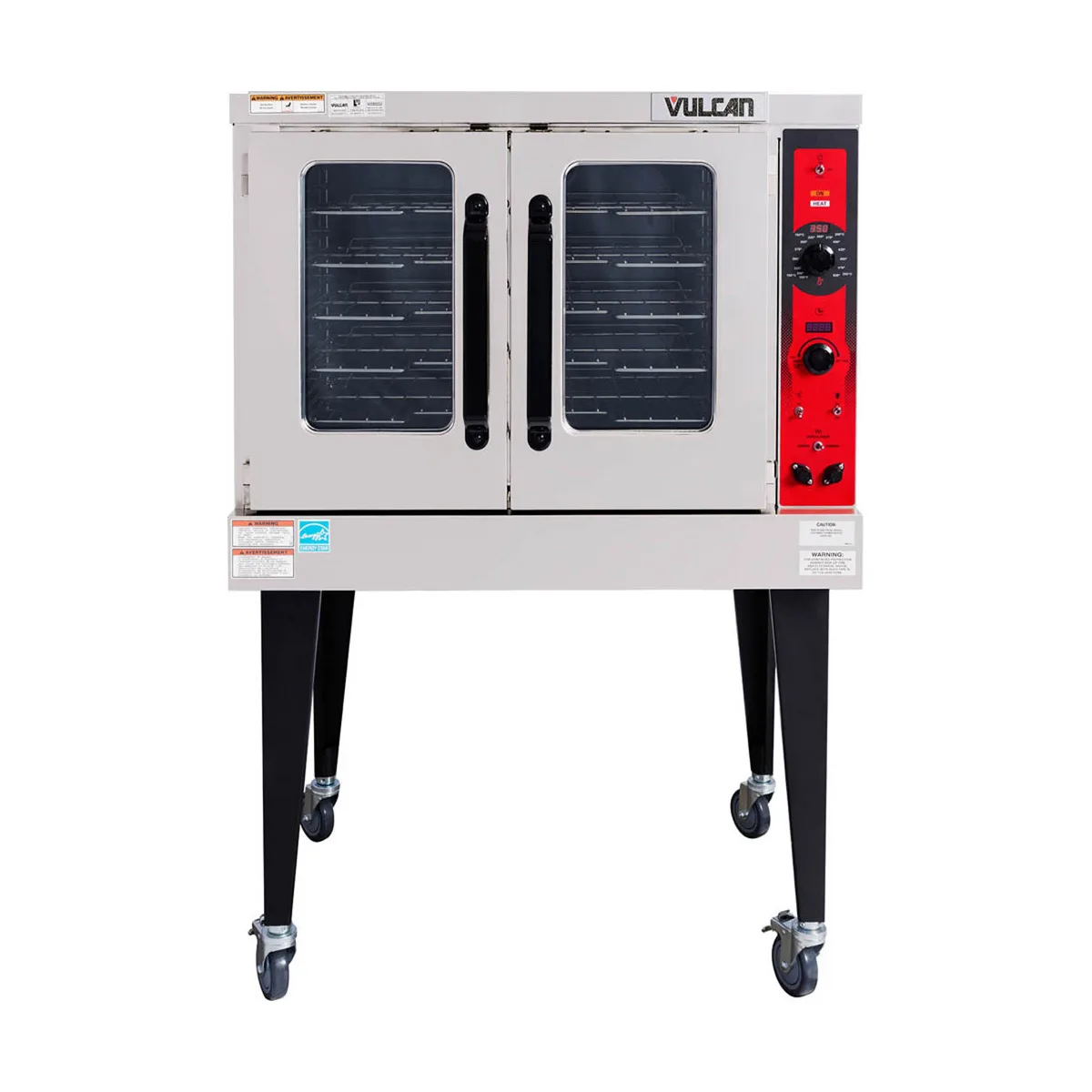 Vulcan VC5ED Full Size Electric Convection Oven with Single Deck, Solid State Controls, 12.5 kW