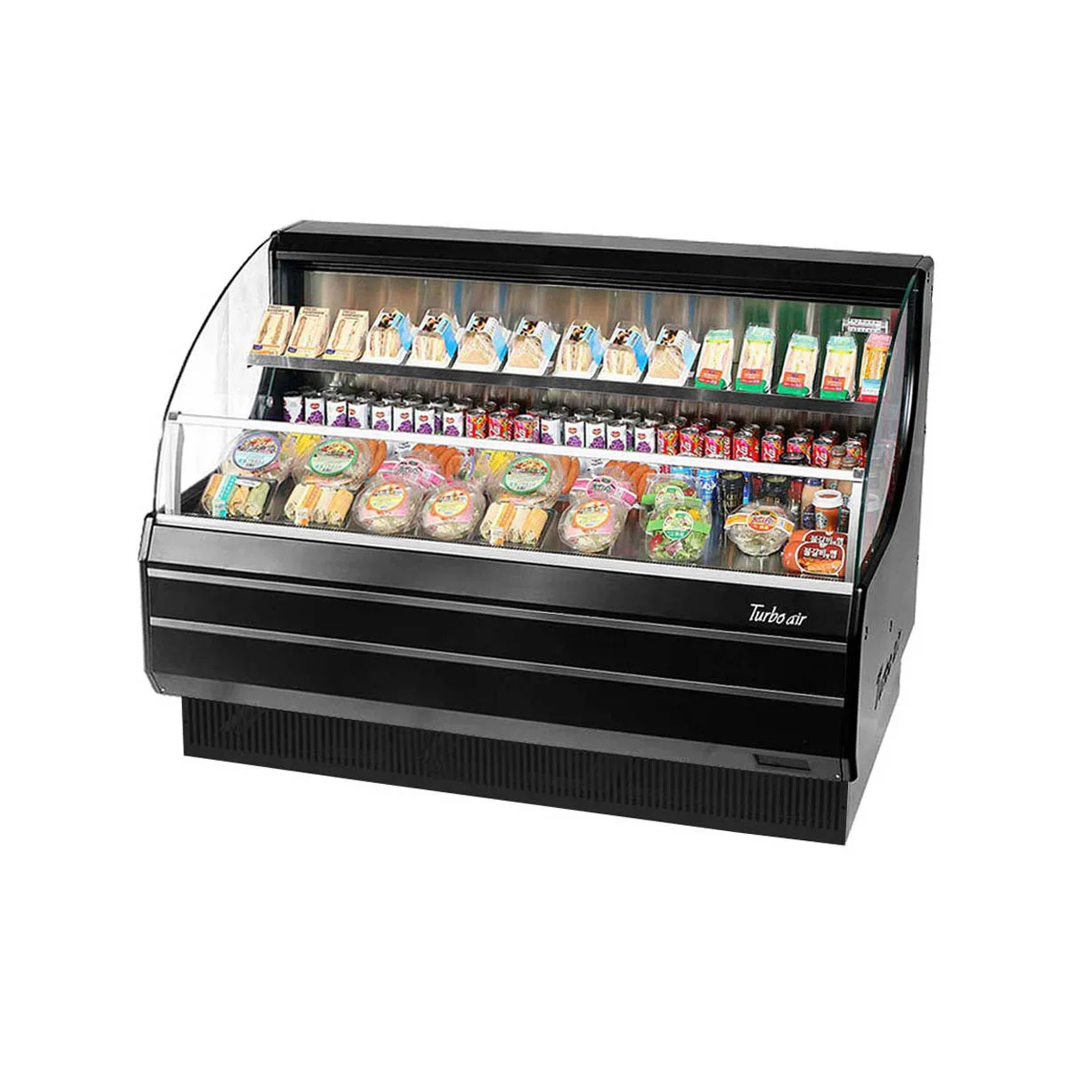 Turbo Air TOM-60LW-N 63" Horizontal Open Air Merchandiser in White, Self-Contained, 1 Shelf