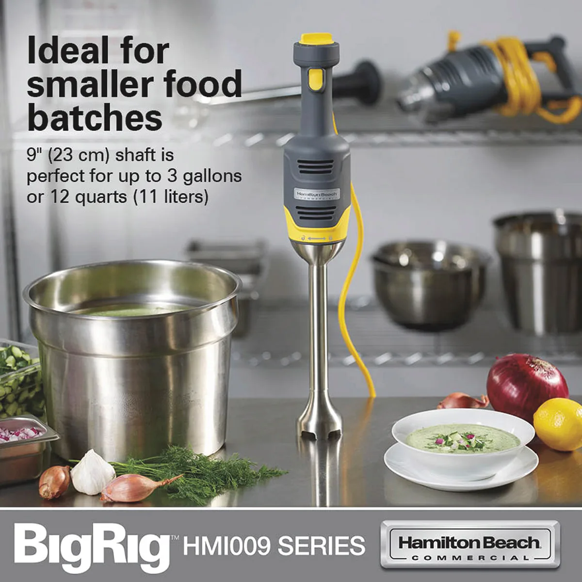 Hamilton Beach HMI009 Bigrig™ Immersion Blender Mixer, 3-1/2"W X 21"H
