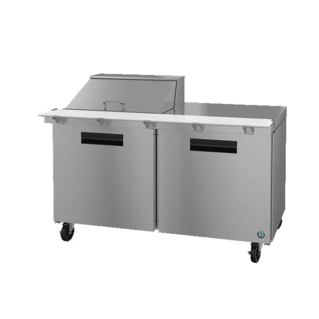 Hoshizaki SR60B-12M 60" Two Section Mega Top Sandwich / Salad Prep Table w/ 2 Doors, 12 Pans