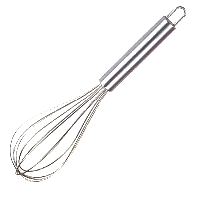 Omcan USA 80076 Piano Whip – 12" Stainless Steel Kitchen Whisk, 10"‑12" Length, Construction