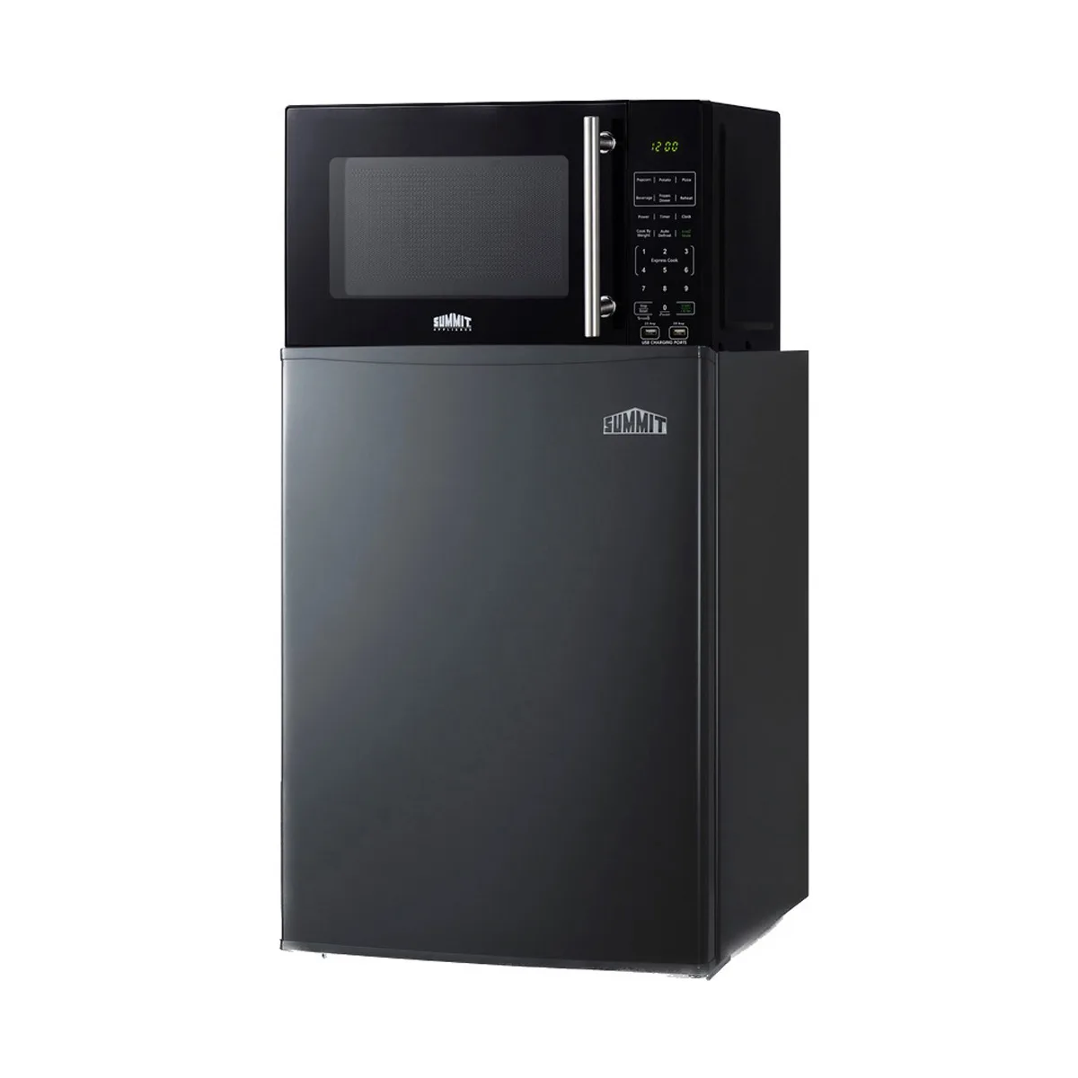 Summit MRF29KA 18.5" Breast Milk Refrigerator w/ Microwave, Black, 2.4 cu. ft.