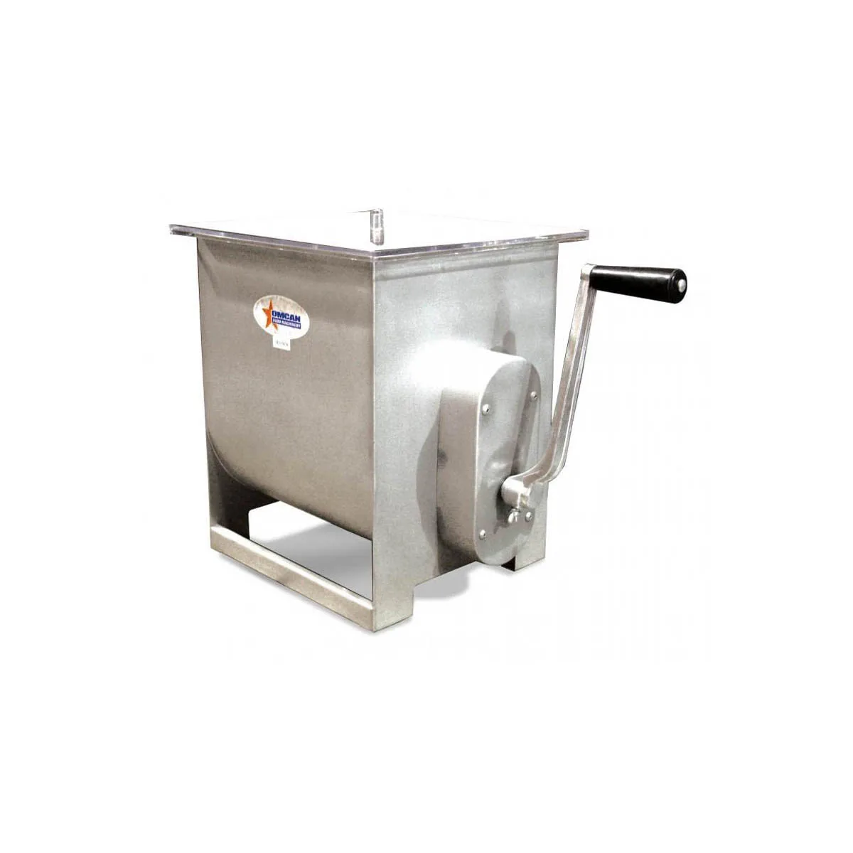 Omcan USA 44425 MM-44 Manual Meat Mixer, 44lb Capacity, Stainless Steel Tank, Removable Paddle, Hand-Crank