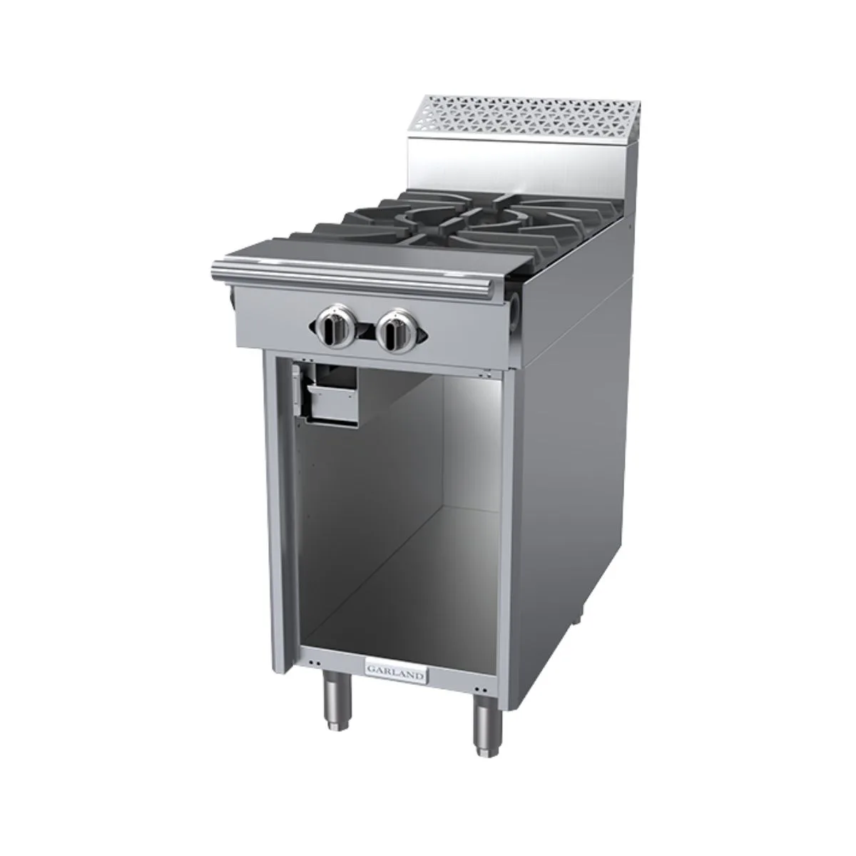 Garland US Range C18-7S 18" Gas Heavy Duty Range w/ (2) Open Burners, Cabinet Base, 80.000 BTU