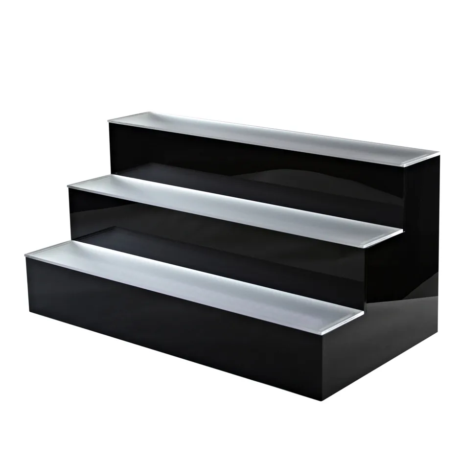 Krowne KR-3T24-L 24" Three Tier Royal Series Lighted Countertop Liquor Display, 18 Bottles