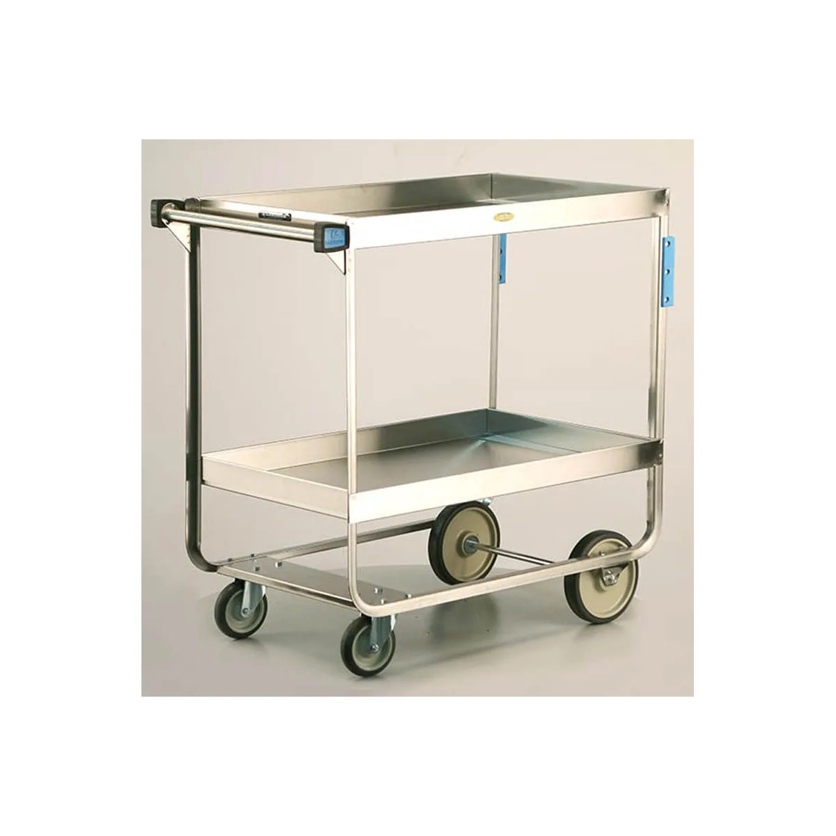 Lakeside 527 Heavy Duty Stainless Steel 2 Deep Shelf Utility Cart - 700 lb. Capacity