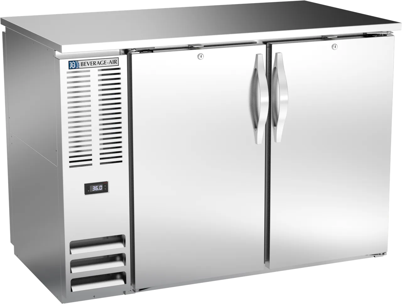 Beverage Air BBN48HC-PT-S Pass-Thru Cooler, 48"W x 34"H, 12.56 cu ft, 4 Doors, LED, R290