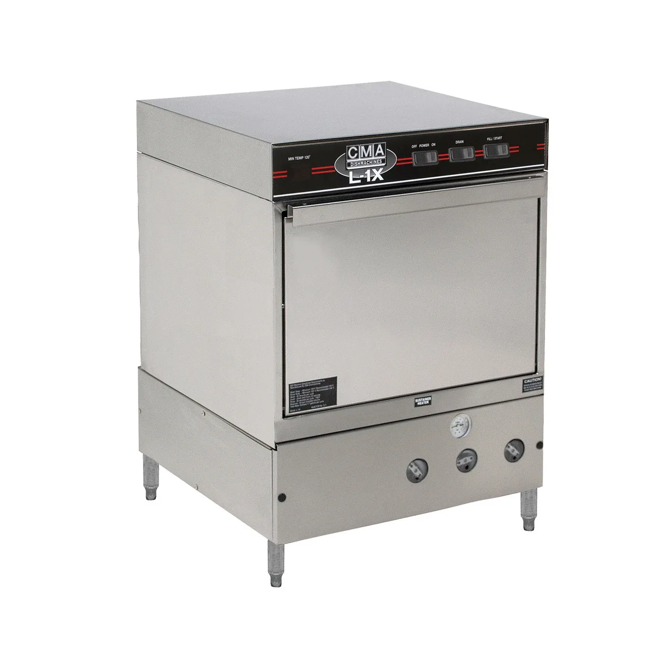 CMA Dishmachines L-1X W/HEATER 24" Undercounter Dishwasher,30 Racks/Hr-Low Temp w/Sustaining Heater