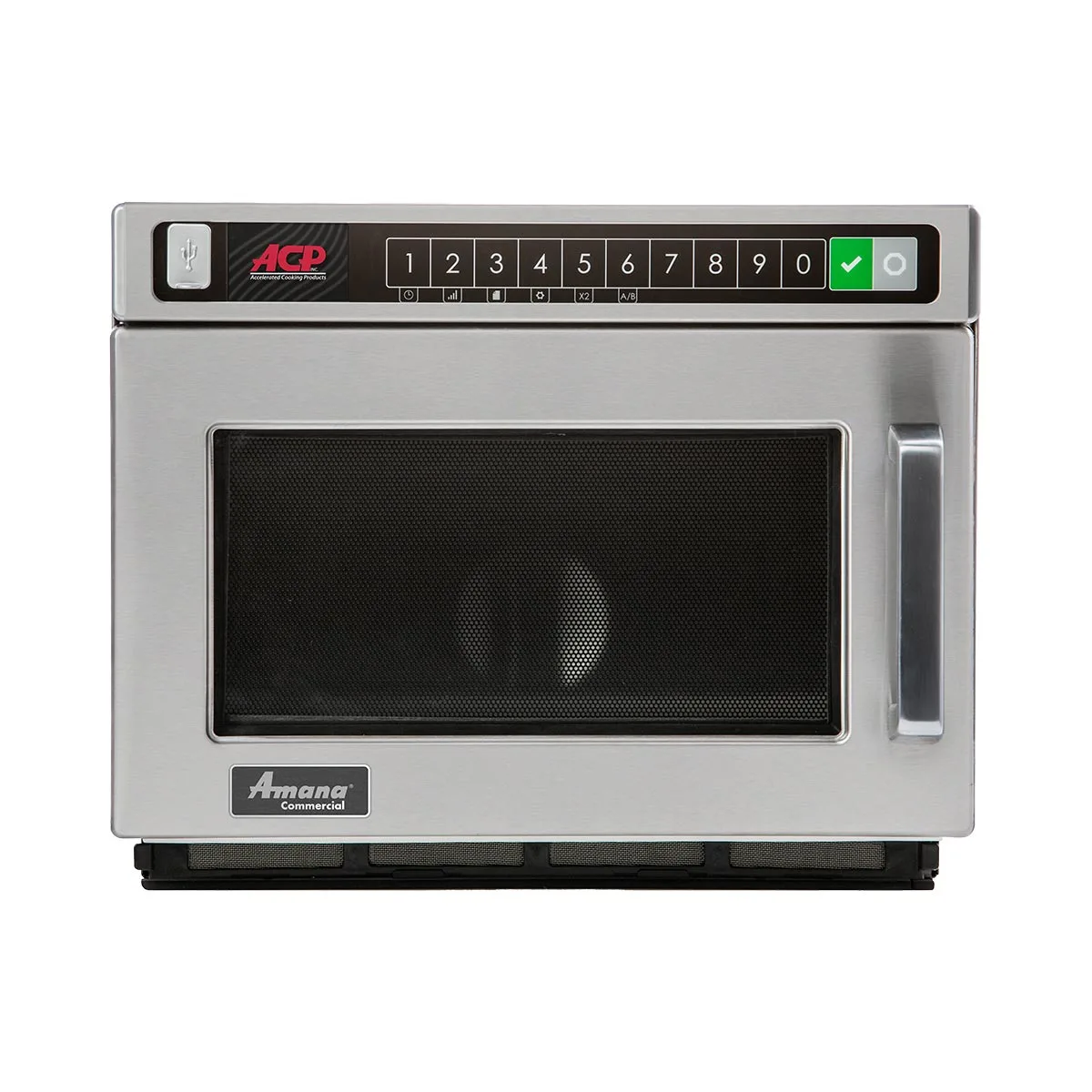 Amana HDC182 1800W Heavy Duty Commercial Microwave Oven, 0.6 Cu. Ft., Push Button, 208/240V