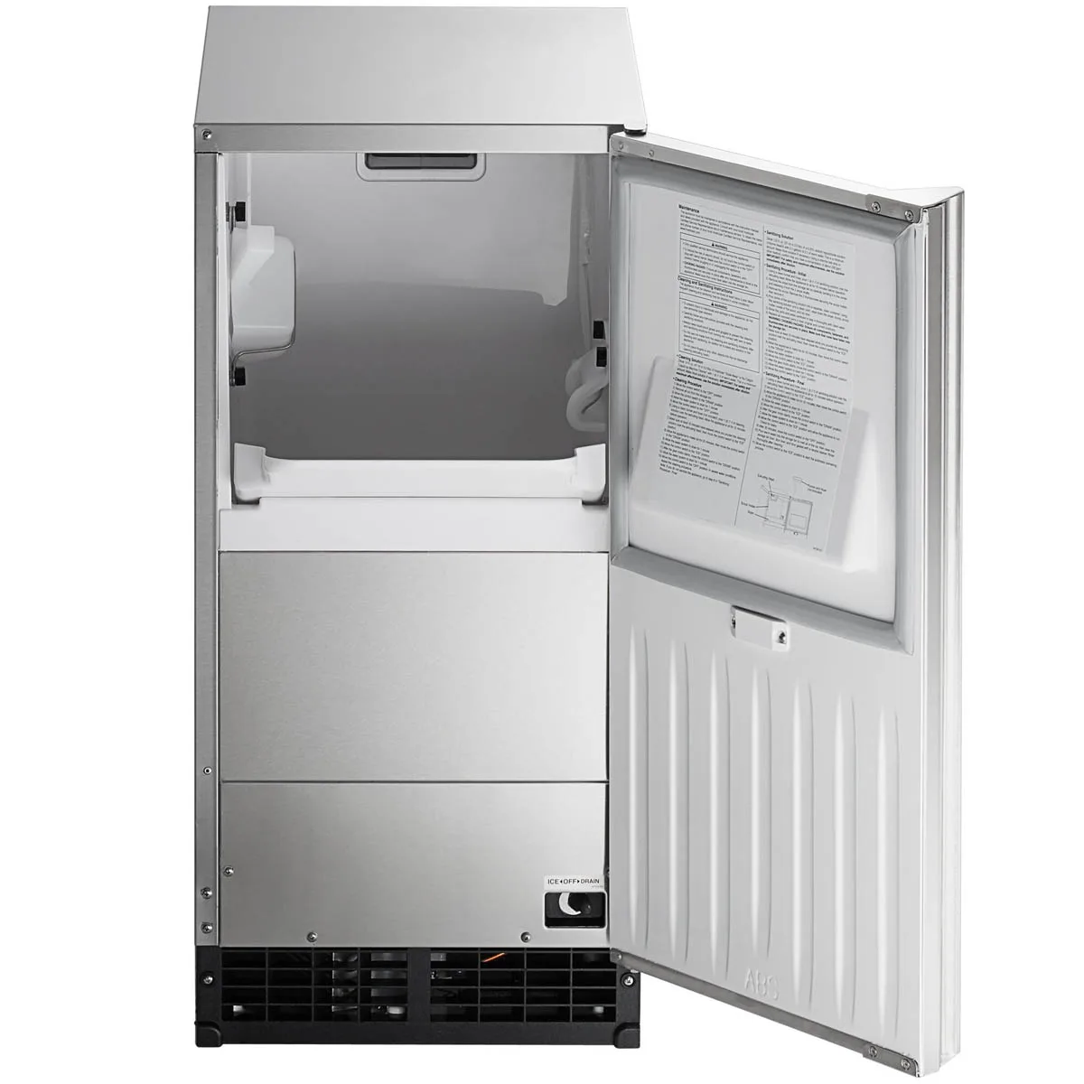 Hoshizaki AM-50BAJ-AD 15" Air Cooled Full Cube 55 lb Undercounter Ice Machine with 22 lb Bin, ADA