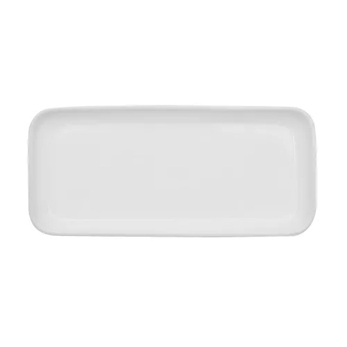 CAC China F-RT8 Fortune Tray, 7-3/4"L x 3-1/2"W x 7/8"H, Porcelain White, Dishwasher Safe - Dozen