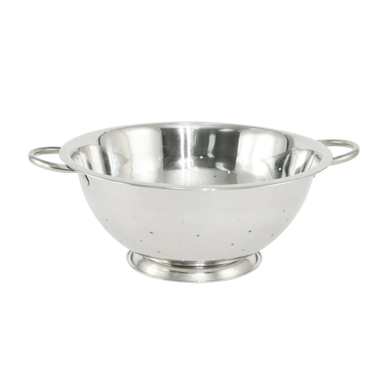 CAC China SMCD-8 Colander, 8 qt., 13-3/8" dia. x 5-1/8"H, Stainless Steel