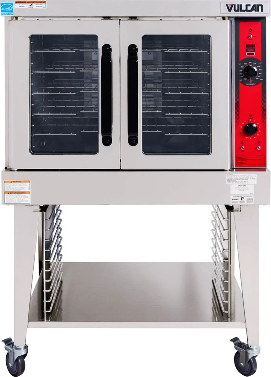 Vulcan VC4ED Full Size Electric Convection Oven with Single Deck, Solid State Controls