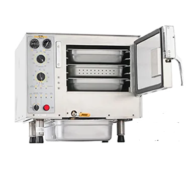 AccuTemp S32403D110 Steam'N'Hol 3 Pan Countertop Boilerless Convection Steamer, Vacuum Capable