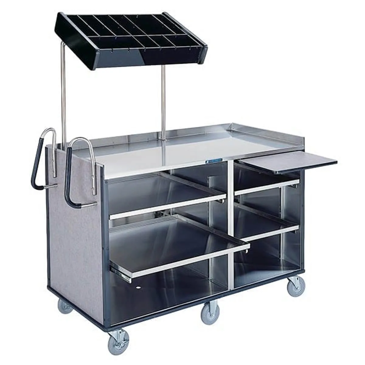 Lakeside 68010 Stainless Steel Deluxe Mart Cart / Vending Merchandising Kiosk