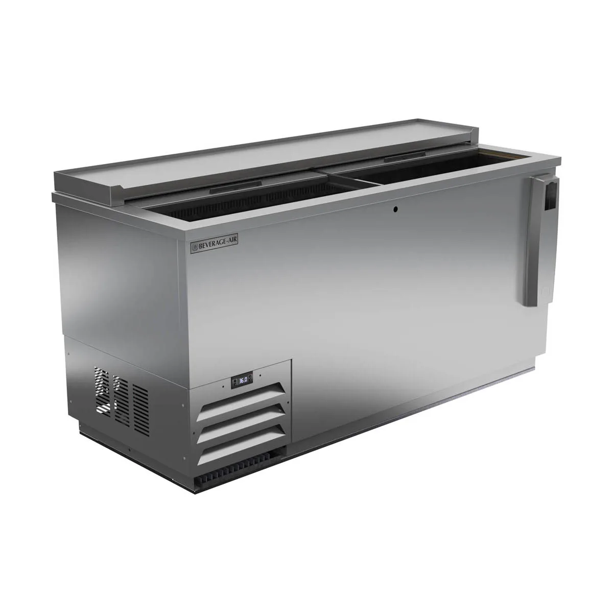 Beverage Air DW64HC-S 65" Deep Well Bottle Cooler w/ 2 Sliding Lids, 4 Dividers, 18.5 cu. ft.