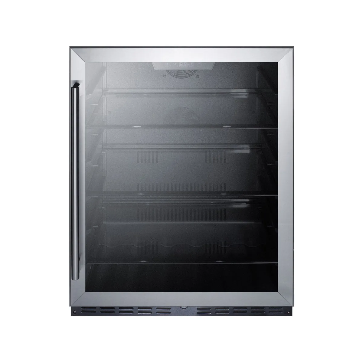 Summit AL57G 24" Built-in Undercounter Glass Door Refrigerator in Black, ADA compliant, 5 cu. ft.