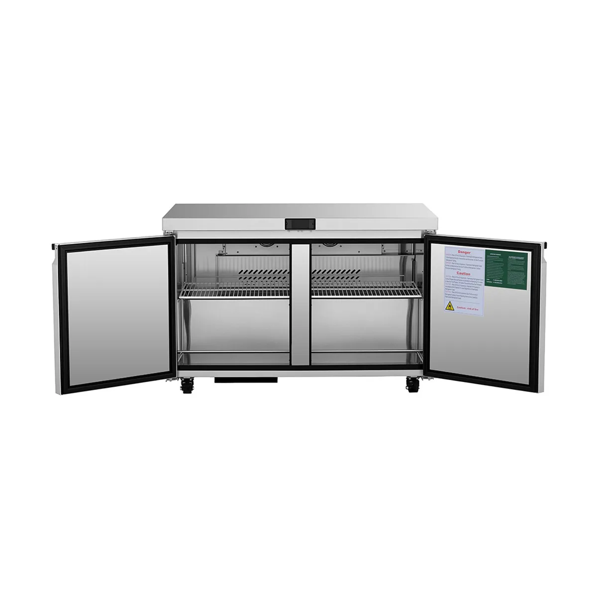 Atosa USA AUR48SD 48" Two Solid Door Undercounter Refrigerator, Stainless Steel, 11.8 cu. ft.