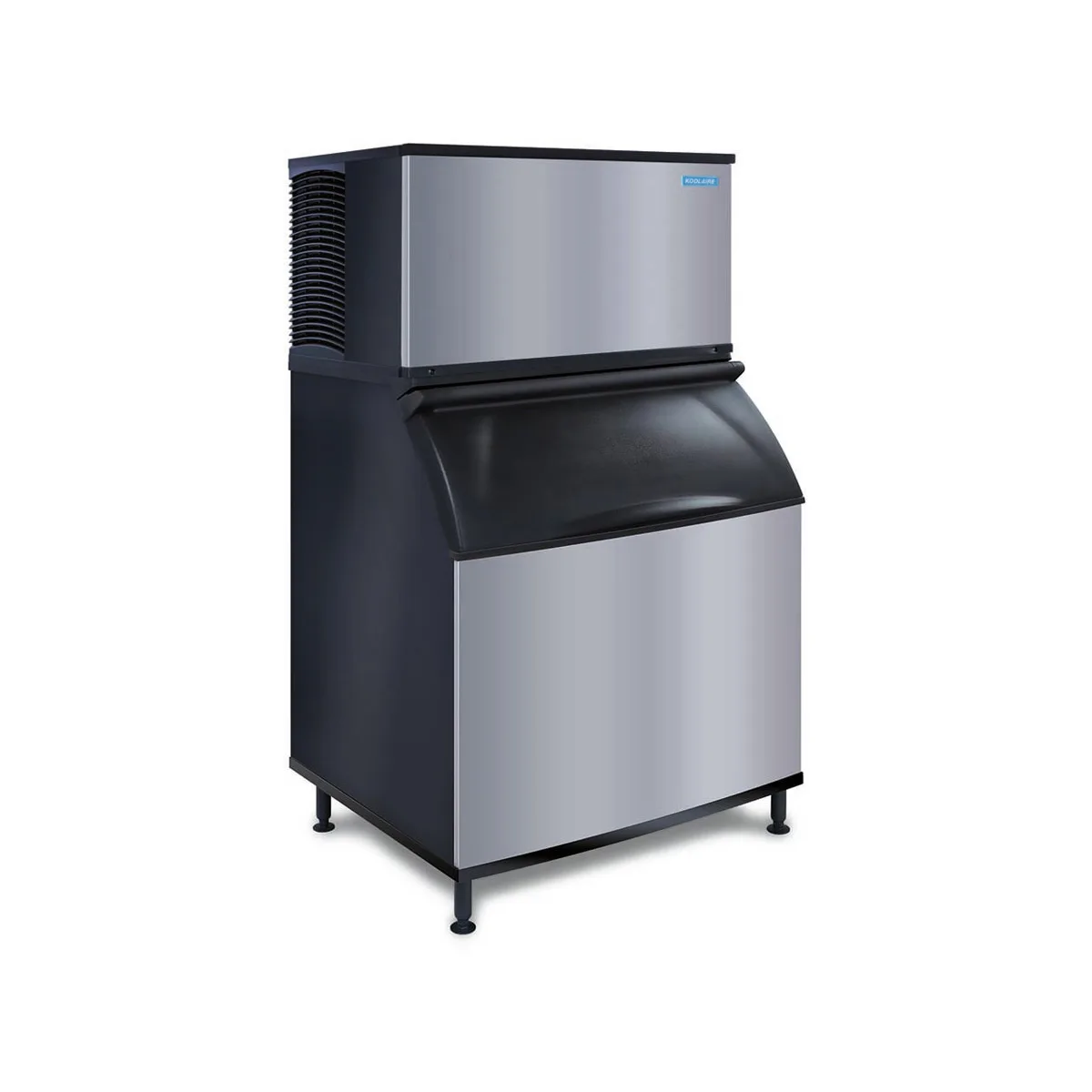 Koolaire KDT1700W/K970 Water Cooled Full Cube 1765 lb Ice Machine with Bin, 882 lb Storage