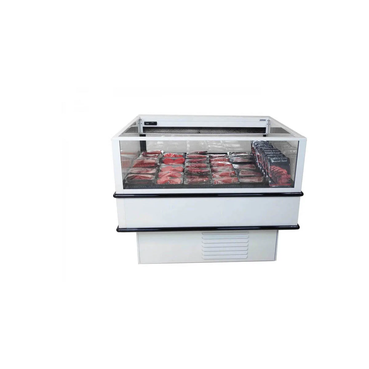 Structural Concepts MI46RF 75" Self-Service Mobile Island Open Air Merchandiser, Dual Temp (Refrigerator/Freezer)