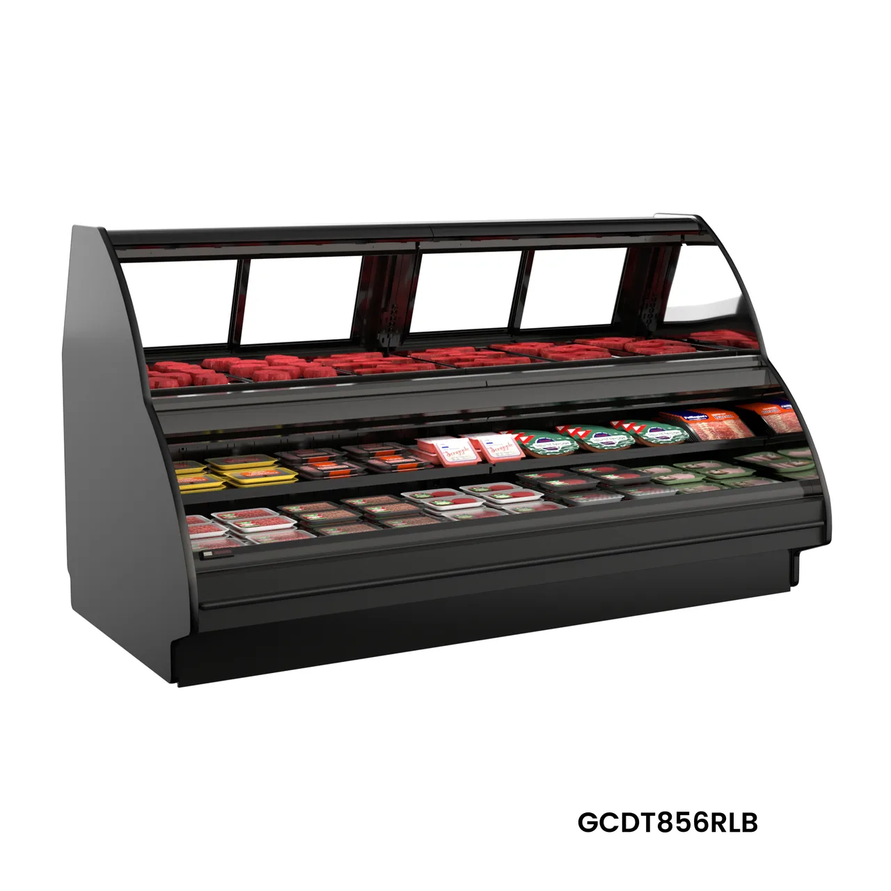 Structural Concepts GCDT1256RLB Floor Model Heated Deli Display Case, 148½" W, remote DX refrigeration, cETLus