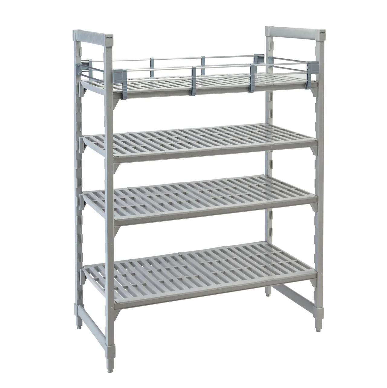 Cambro CPR2172151 Camshelving Premium Full Shelf Rail Kit 21"W x 72"L x 4-1/4"H Soft Gray Polypropylene