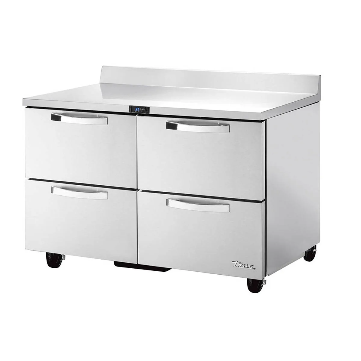 True TWT-48D-4-HC~SPEC3 48" 2-Section Worktop Refrigerator w/ 4 Drawers, Stainless Steel