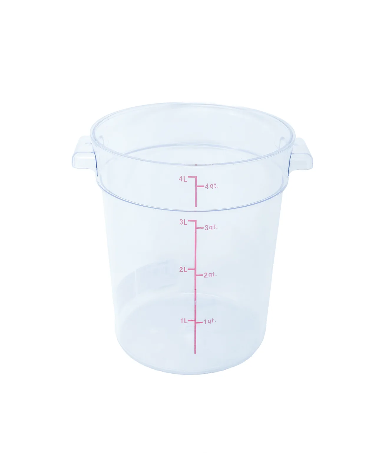 Omcan USA 80171 Food Storage Container – 4 Qt Clear Polycarbonate Round, Only, NSF