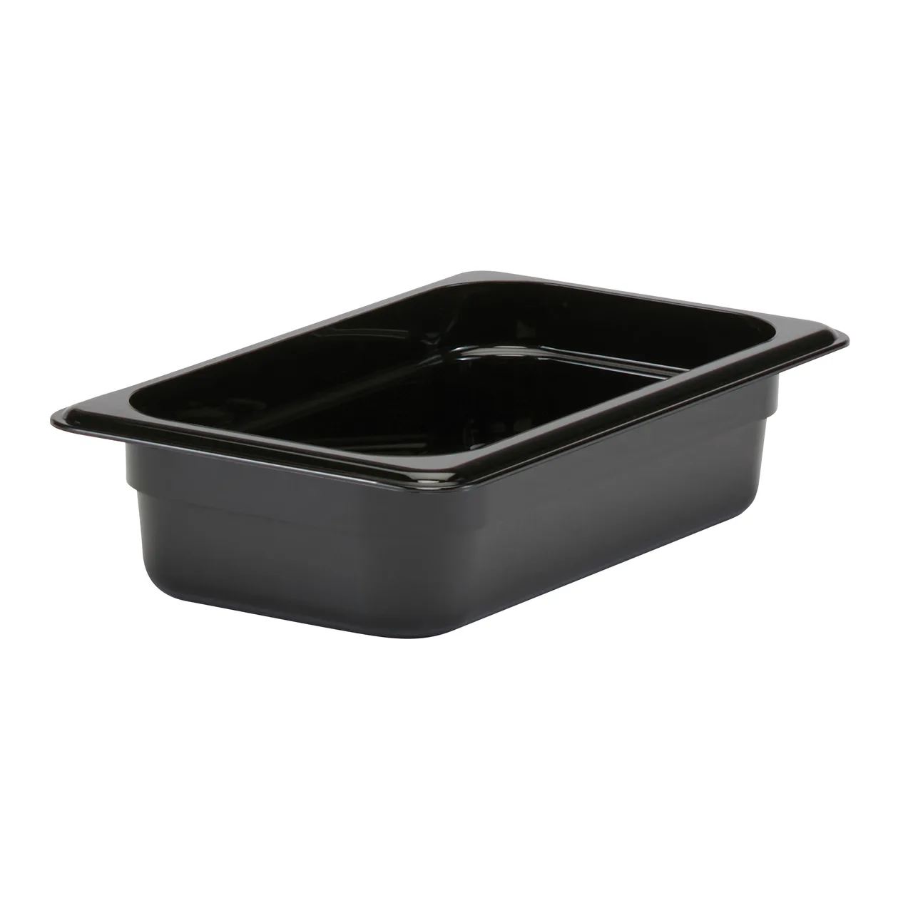 Cambro 42CW110 Food Pan, 1/4 Size 1.8 Qt, 2.5" Deep, Black Polycarbonate, NSF