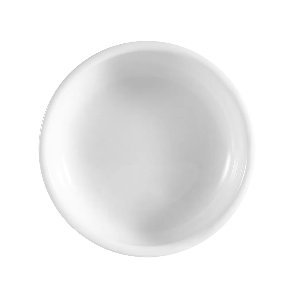 CACChina KRW-S3 2 Oz. Porcelain Dish, 3-1/2" Dia. x 1/2" H, White, Oven, Microwave Safe - Dozen