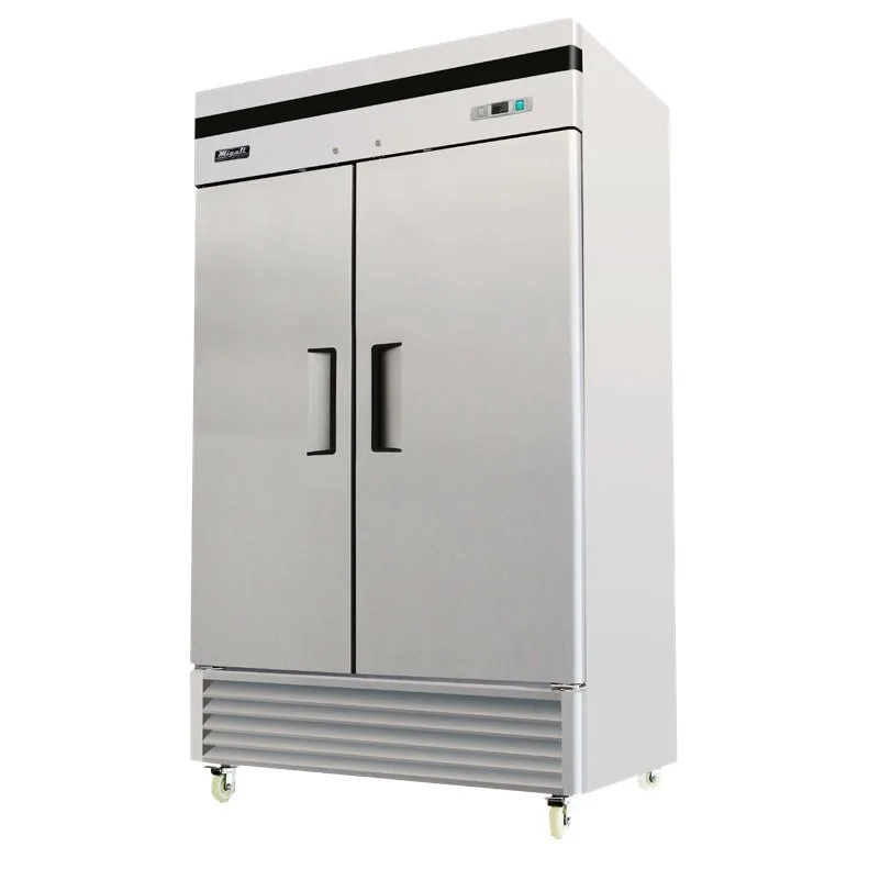 Migali C-2RB-35-HC 39" 2-Section Reach-In Refrigerator w/ 2 Solid Doors, Bottom Mount, 35 cu. ft.