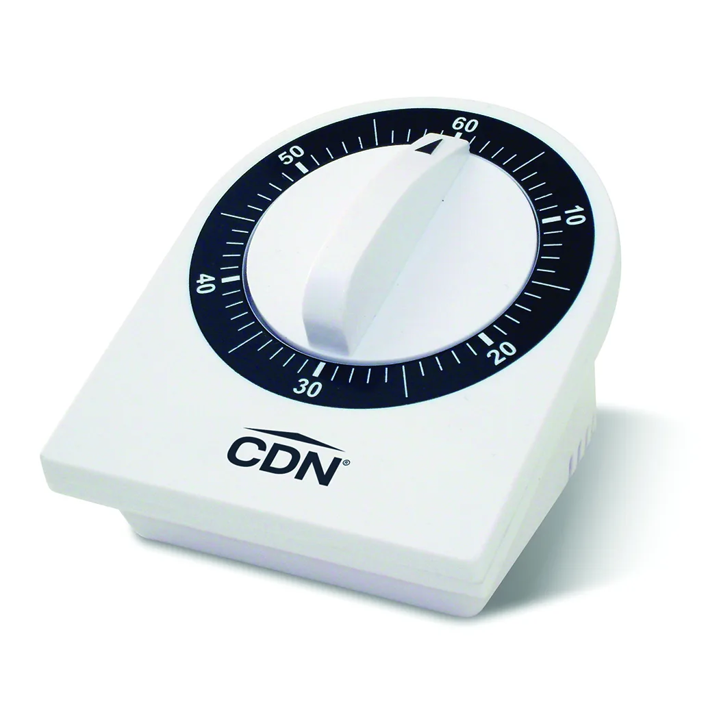 CDN Measurement Tools MTM3 Timer – 1‑Hour By Minute, 2‑5/8" Face, ABS Plastic, Stand/Hang, 3‑Sec Alarm
