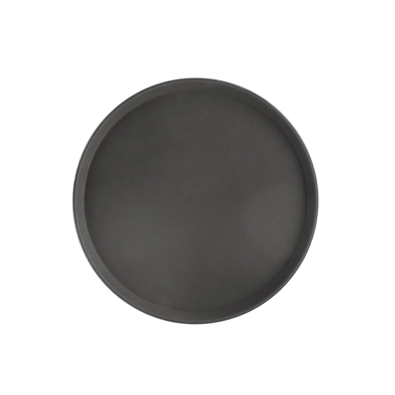 CAC China PDTR-16BK Super Tray, 16" Round Plastic Serving & Display Tray, Black NSF Certified -