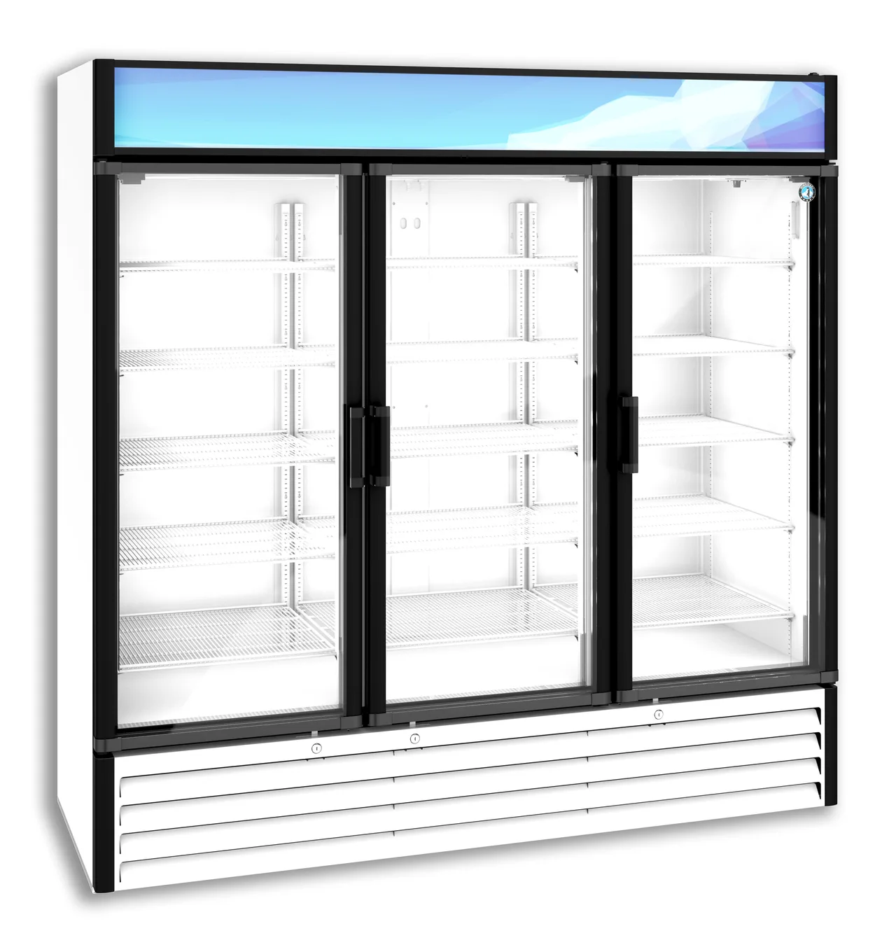 Hoshizaki RM-65-HC-WHT 78" 3‑Section Refrigerator, 56.04 cu ft, White Aluminum, Lighting, Controller