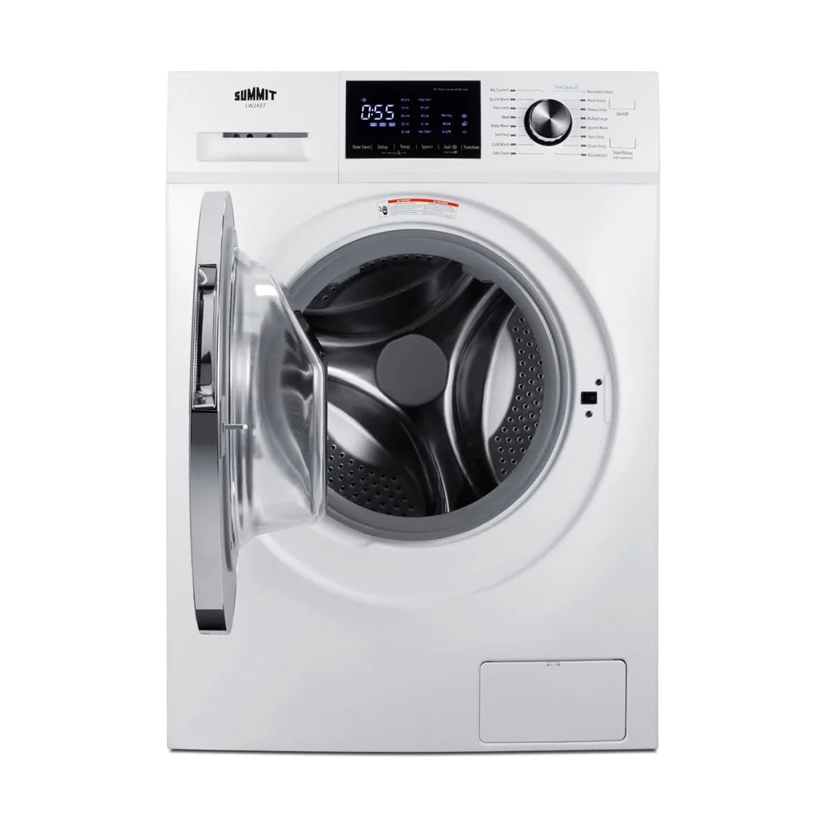 Summit LW2427 Front-Loading Washer, 24" Wide Slim-Fitting Design