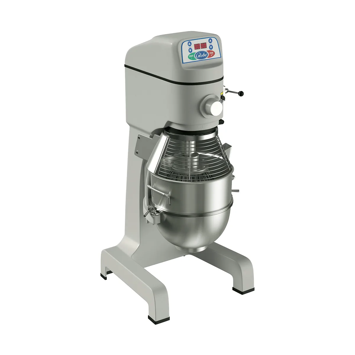 Globe SP30 30 qt Planetary Floor Mixer with Timer, 1 HP, 3-Speed, #12 Hub